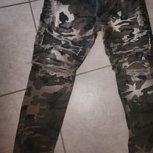 Mens camo jeans